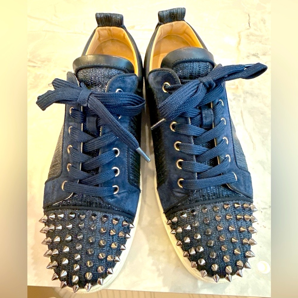 Christian Louboutin Black Studded Sneakers 42.5